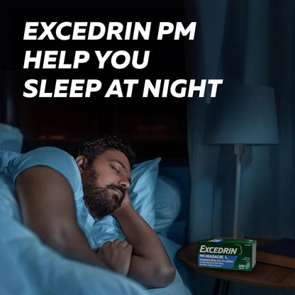 Excedrin PM for Headache Relief, Acetaminophen 250mg, Aspirin 250mg, Diphenhydramine Citrate 38mg, Pain Reliever, Nighttime Sleep-Aid, 24 Count ExcedrinBuy Supplements Australia