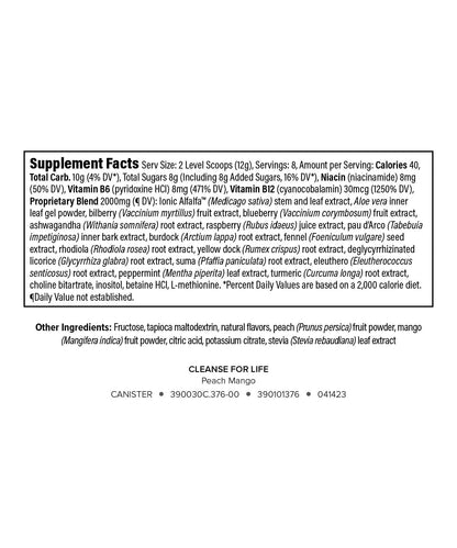 Isagenix Cleanse for Life - Powder Supplement for Cleanse Drink with No Laxatives or Diuretics - Support Metabolism with Vitamin B12 & Niacin