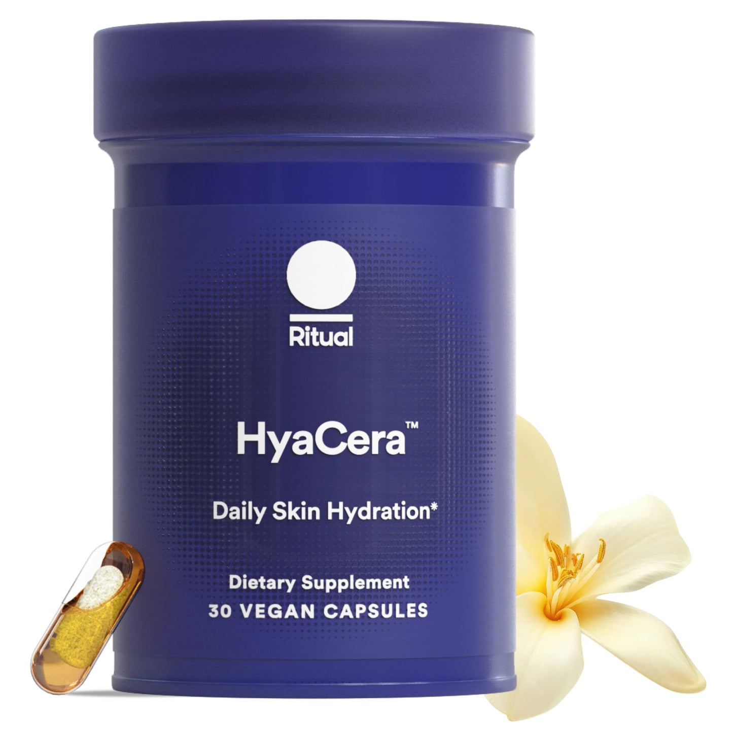 Ritual Hyaluronic Acid Skin Supplement - With Hyabest® and Ceratiq® - HyaCera Clinically Proven to Reduce Wrinkles, Fine Lines & Improve Skin Smoothness