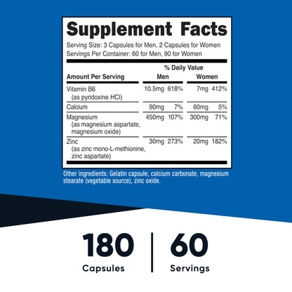 Nutricost ZMA 180 Capsules - Non-GMO and Gluten Free ZMA Supplement