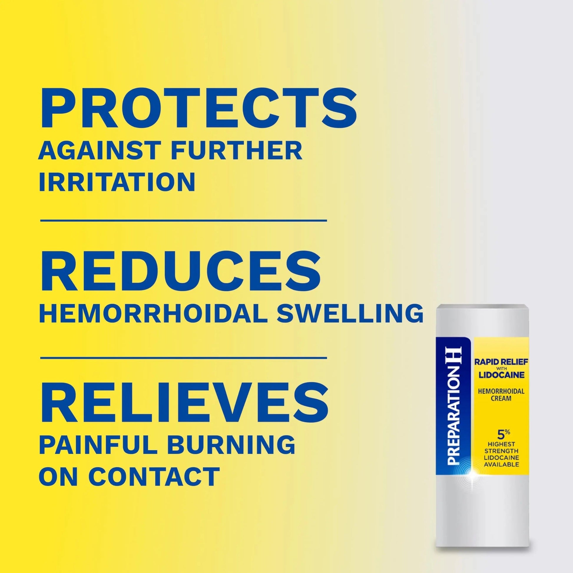 Preparation H Rapid Relief Hemorrhoid Cream with Lidocaine, Numbing Relief for Swelling, Pain, Burning and Itching - 0.75 Oz Tube Preparation HBuy Supplements Australia