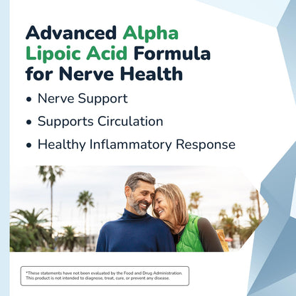 Nervala - Alpha Lipoic Acid 600mg - ALA Supplement Antioxidant for Nerve, Energy & Circulation Support- Extra Strength with Benfotiamine - Made in USA, Lab Tested - 30 Capsules, 1 Month Supply Barton NutritionBuy Supplements Australia