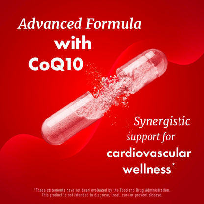 Red Yeast Rice with CoQ10 Supplement | Healthy Cholesterol Levels & Heart Health Support | Extra Strength Red Yeast Rice 1200 MG (600 MG Per Capsule) with Monakolin K