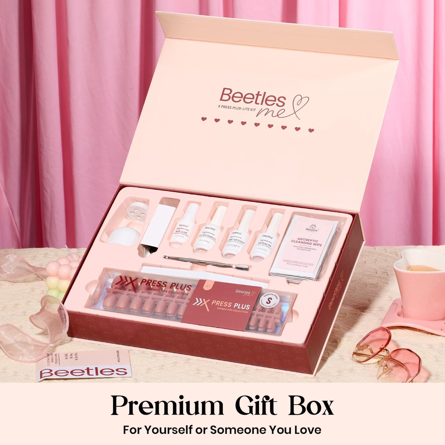 Beetles Cat Eye Nails Kit - Enchanted Aurora | 7 Colors Cat Eye Press On Nails Medium Almond | 224Pcs 16 Sizes All-in-One Kit With Nail Glue,Remover,Builder Top Coat,Nail Lamp Gift beetles Gel PolishBuy Supplements Australia