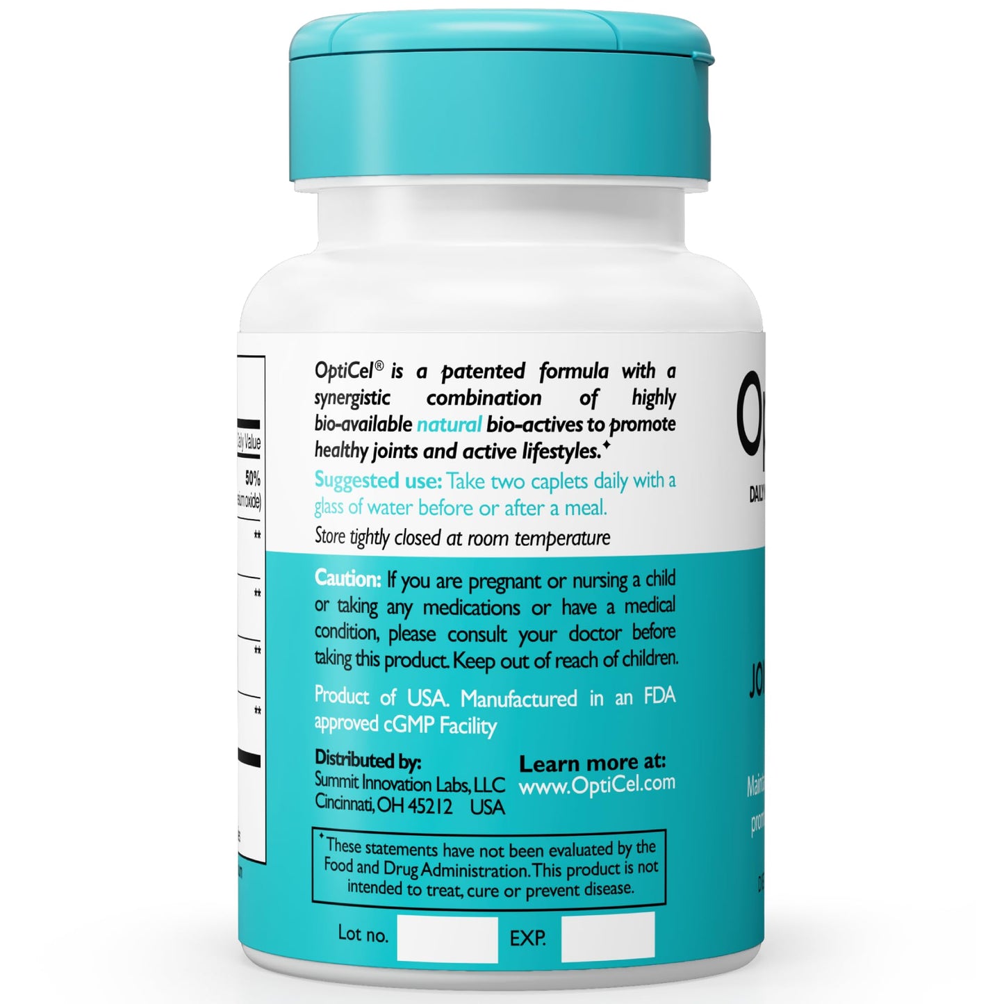 OptiCel Joint Health - Joint Support Supplement, Promotes Easy Movement, Joint Pain Supplement, Supports Muscle Health & Mobility, All Natural, Plant-Based & Non-GMO, 60 Capsules OptiCelBuy Supplements Australia