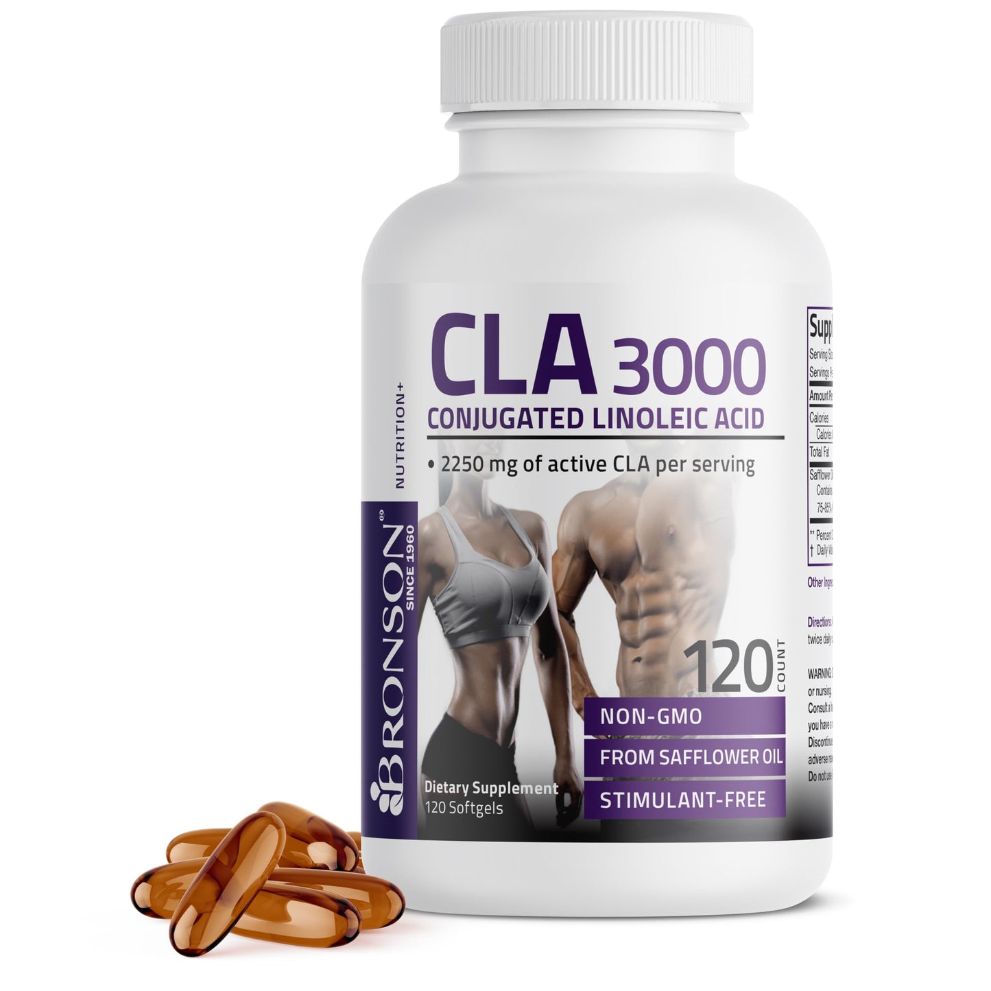 Bronson CLA 3000 Extra High Potency Supports Healthy Weight Management Lean Muscle Mass Non-Stimulating