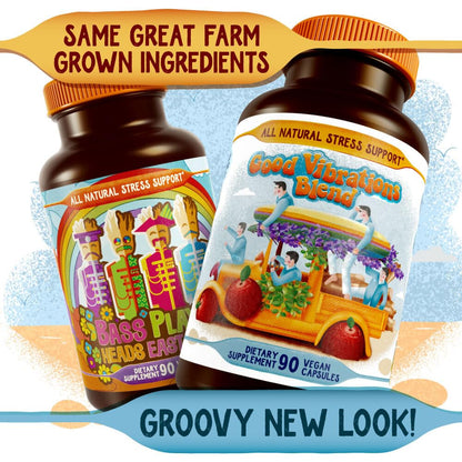 Hippie Farms Stress, Mood, Energy Support - Ashwagandha Root, Lion's Mane & More - Good Vibrations Blend Hippie FarmsBuy Supplements Australia