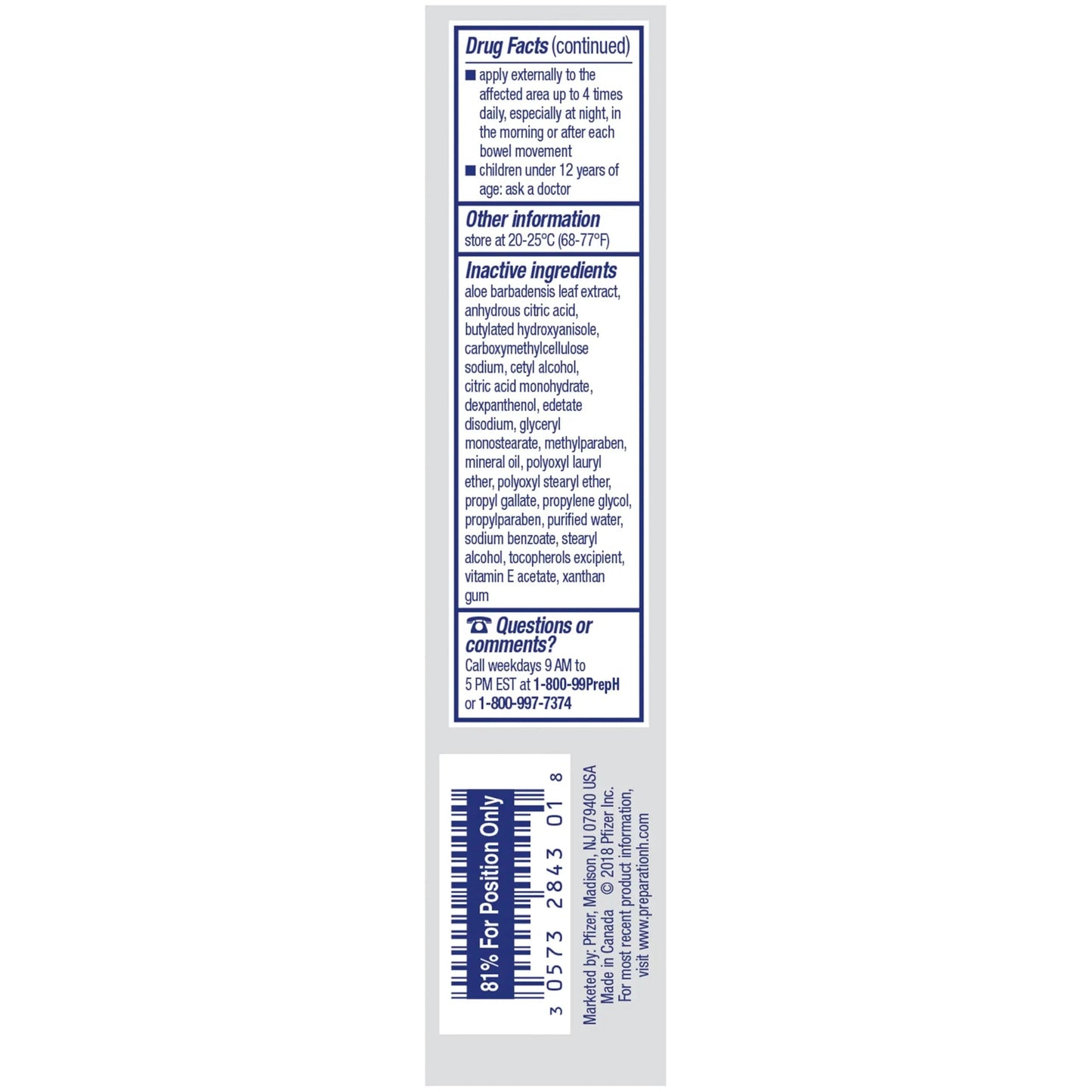 Preparation H Rapid Relief Hemorrhoid Cream with Lidocaine, Numbing Relief for Swelling, Pain, Burning and Itching - 0.75 Oz Tube Preparation HBuy Supplements Australia