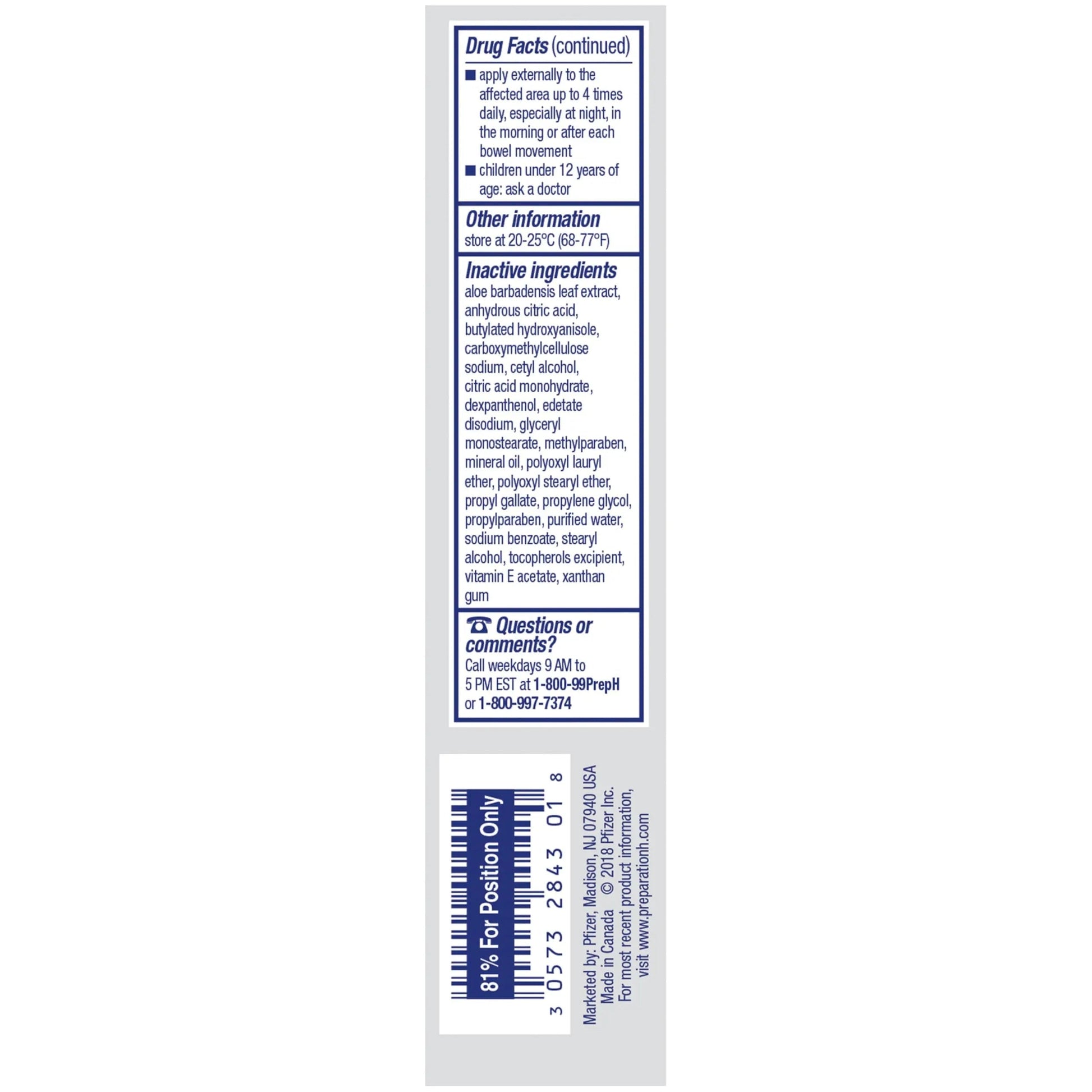 Preparation H Rapid Relief Hemorrhoid Cream with Lidocaine, Numbing Relief for Swelling, Pain, Burning and Itching - 0.75 Oz Tube Preparation HBuy Supplements Australia