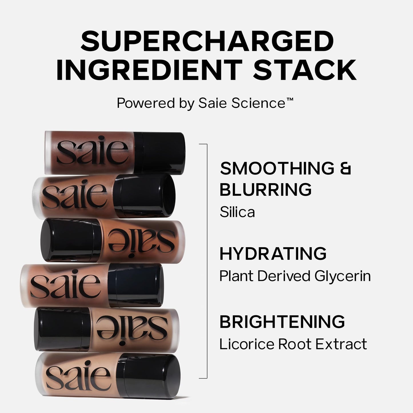 Saie Dew Bronze - Hydrating Liquid Bronzer Stick For a Sun Kissed Glow - Liquid Contour Stick Infused with Nourishing Skin Care Ingredients - Sculpted Face Makeup Essential - Sand (0.4 oz) SaieBuy Supplements Australia