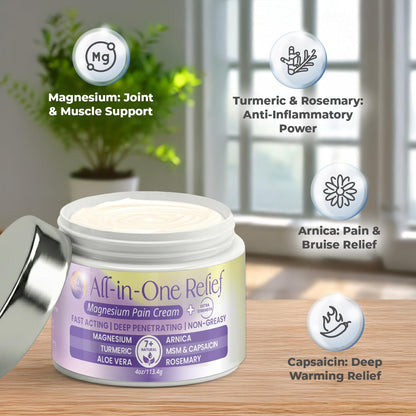 PURPLE CANYON All in One Magnesium Pain Cream – Natural Pain Relief Cream with Arnica, MSM & Capsaicin for Muscle & Joint Support – Fast-Absorbing, Non-Greasy Formula with Aloe Vera & Turmeric PURPLE CANYONBuy Supplements Australia