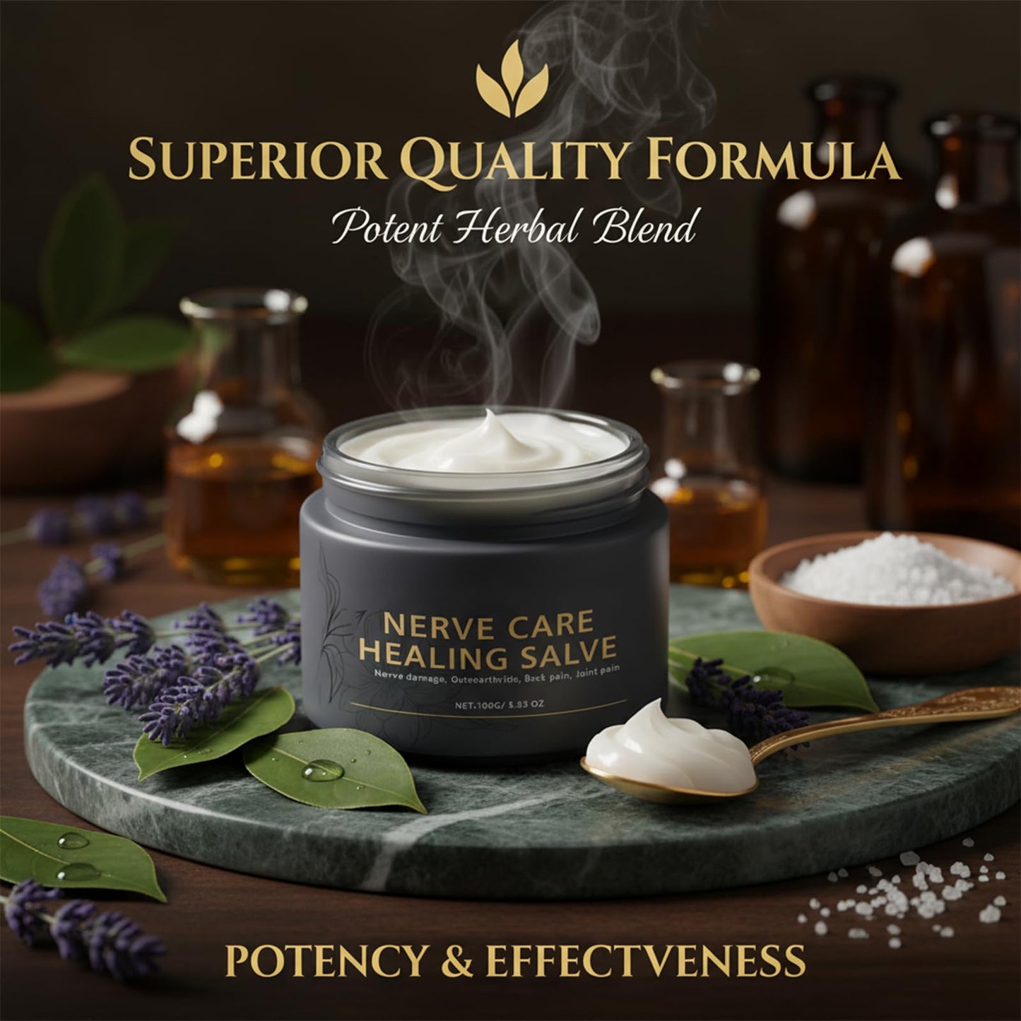 Nerve Care Healing Salve, Professional Neuro-Relief Cream - Use on Feet, Hands, Legs, and Joints to Calm Uncomfortable Sensations, 3.53 oz TACOHOBuy Supplements Australia