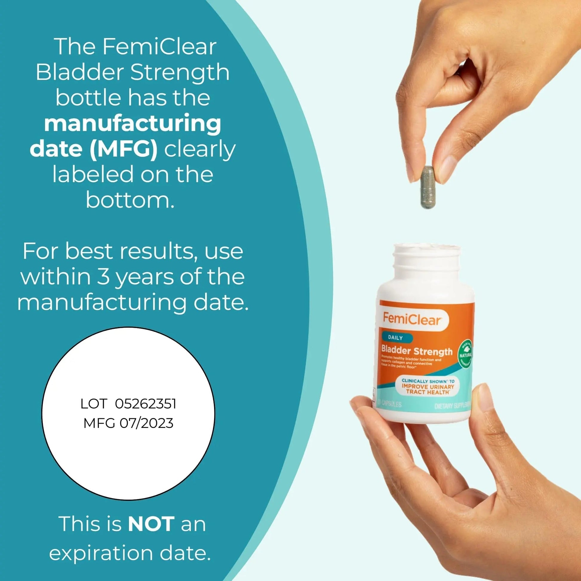 FemiClear Bladder Strength Supplement | Bladder Control & Wellness | 60 Capsules, 30 Day Supply | Made with Natural Ingredients | for Women & Men FemiClearBuy Supplements Australia