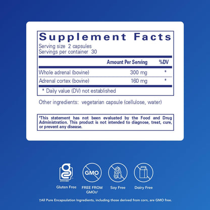 Pure Encapsulations Adrenal Cortex Supplement – Supplement to Support Cortisol Health, Energy Levels, Stress Moderation, and Gland Function