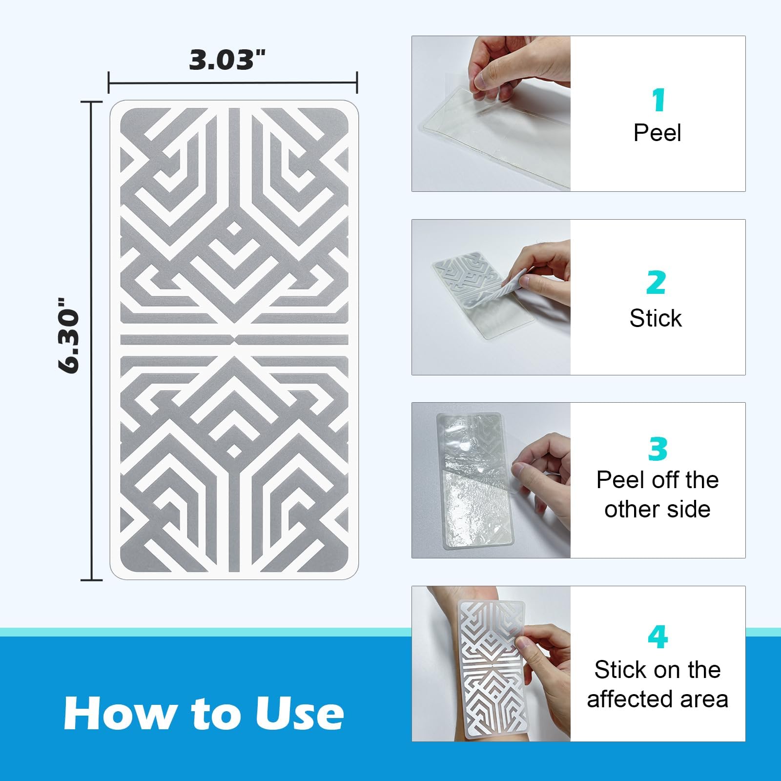 Reusable Pain Relief Patches for Sore Muscle, Includes 3 Adhesives, 1 Patch & 1 Carry Bag, Pain Patches for Neck, Back,Foot, Knee etc, Large&Fast Acting, Easy Adhesive Application Pain Patch-0304 SKAYAHBuy Supplements Australia