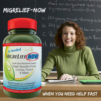 MigreLief-Now Fast-Acting Formula, As-Needed Nutritional Support for Migraine and Headache Sufferers - 60 Vegetarian Capsules MigreLiefBuy Supplements Australia
