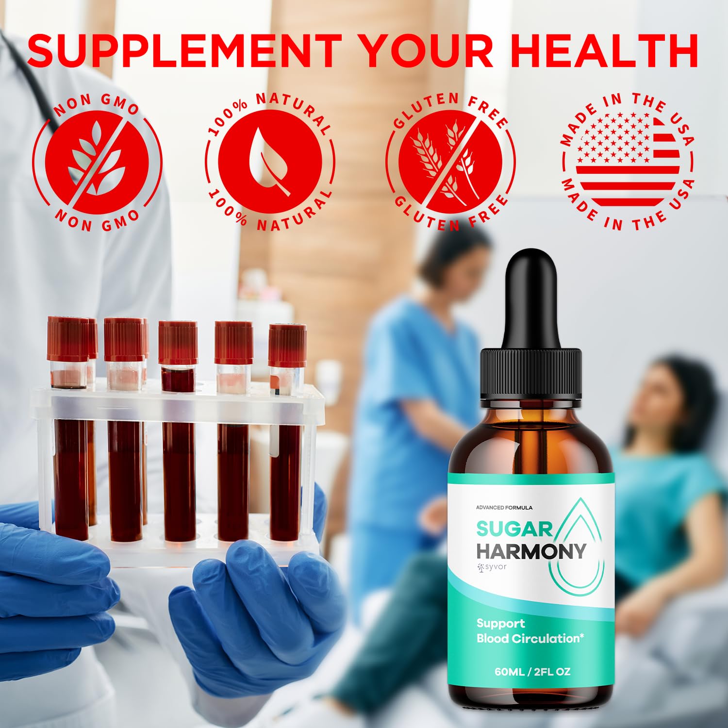 (3 Pack) Sugar Harmony Drops, Official SugarHarmony Liquid Drops with All Natural Ingredients, Advanced Formula Support Supplement with Maximum Strength Premium Vitamins for Women & Men (90 Servings) SyvorBuy Supplements Australia