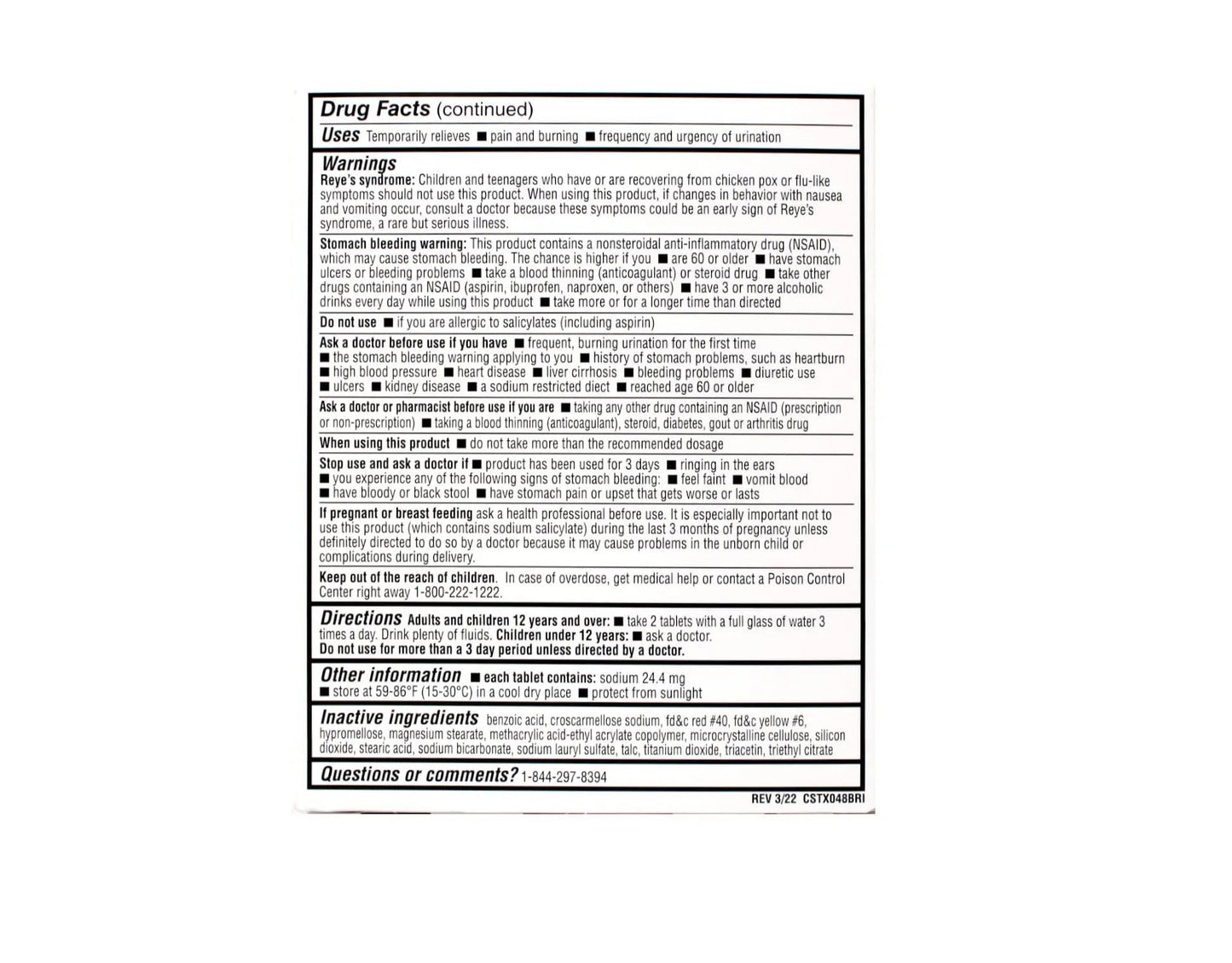 Cystex Plus Urinary Pain Relief Tablets 40 ea (Packs of 2) CystexBuy Supplements Australia