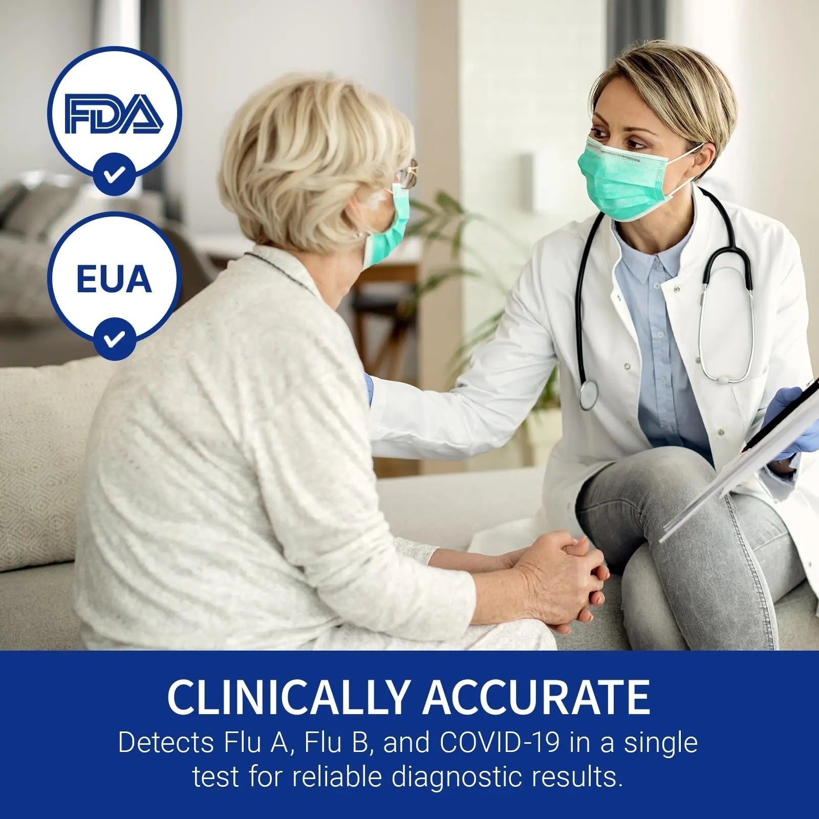 CorDx TyFast at Home Flu A/B & COVID-19 Multiplex Rapid Test Kit, Easy, Accurate, Fast Results in 10 Minutes, 3 in 1 Combo Kit, 5 Tests CorDxBuy Supplements Australia