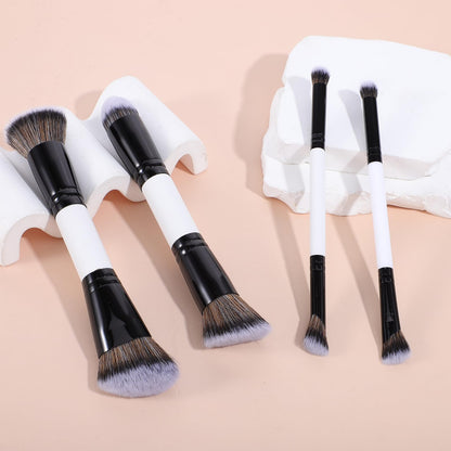 KFHENSOM 4PCS Foundation Contour Conceal Brush Set Dual-Ended Makeup Brushes Set Professional Powder Blush Concealer Eyeshadow Kabuki Foundation Brush Kit for Liquid Loose Powder Cream KFHENSOMRBuy Supplements Australia