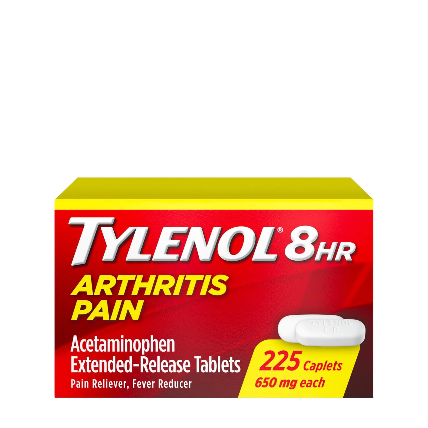 Tylenol Acetaminophen 650 mg Extended Release Caplets, Fast, Strong Pain Relief, 8 Hour Arthritis Pain Relief, Joint Pain Reliever & Fever Reducer, Long-Lasting Relief, Oral Medicine, 225 Count TylenolBuy Supplements Australia