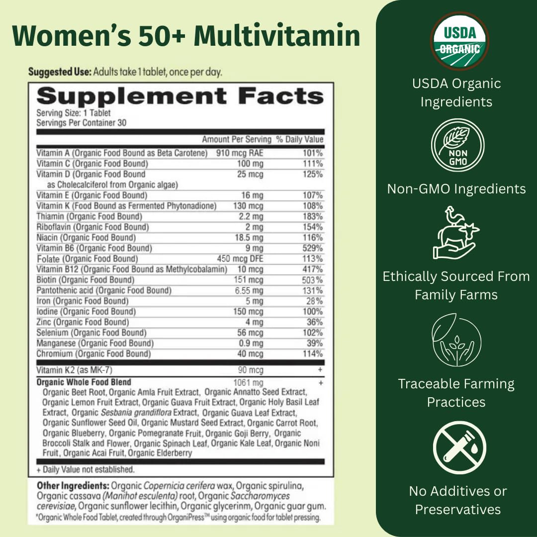 EarthFirst Organic Women's & Men's 50+ Once Daily Multi Bundle,19 Vitamins from Herbs & Superfoods, 30 Count EarthFirst Organic buy supplements Au