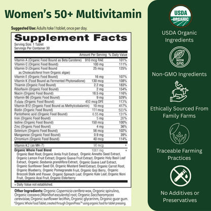 EarthFirst Organic Women's & Men's 50+ Once Daily Multi Bundle,19 Vitamins from Herbs & Superfoods, 30 Count EarthFirst Organic buy supplements Au