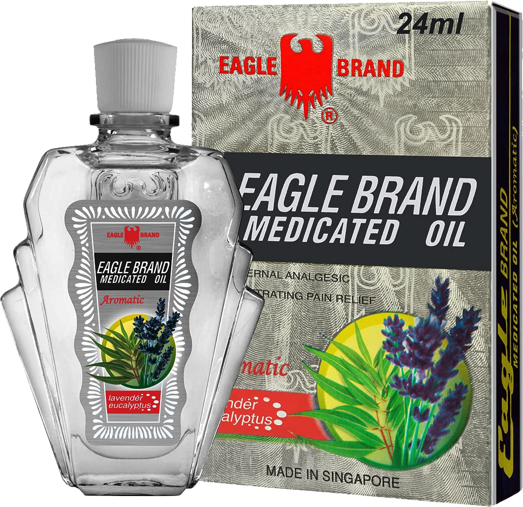 Eagle Brand Natural Aromatic Lavender Medicated Oil for Muscle Aches and Pains, Includes One Individual .8 oz. Bottle Eagle BrandBuy Supplements Australia