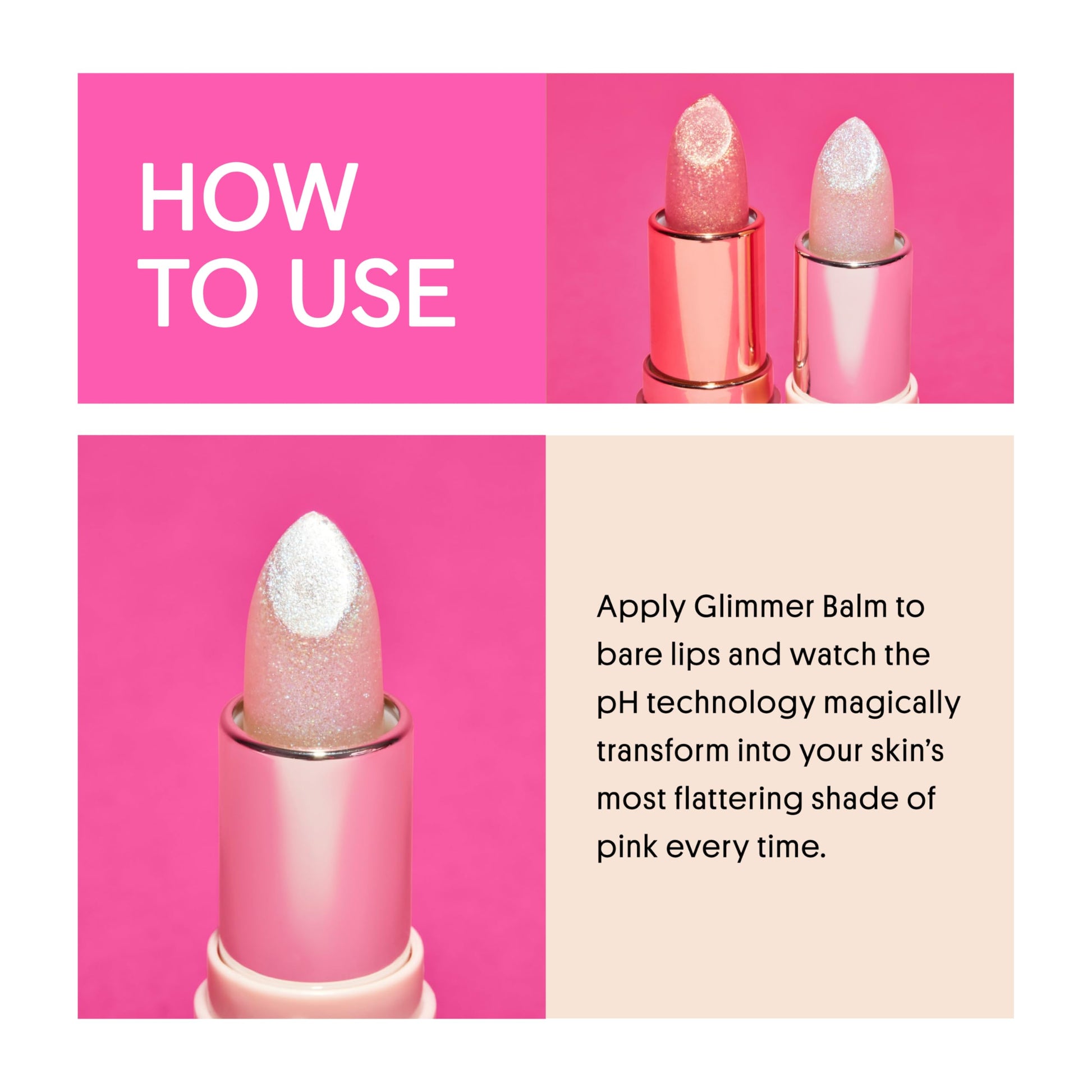 Winky Lux Unicorn Glimmer Balm -Hydrating ph Lip Balm, Natural Pink Tint with pH Color Changing, Moisturize & Soften Lips While Leaving Sheer Pink Tint, with Vanilla Scent Winky LuxBuy Supplements Australia
