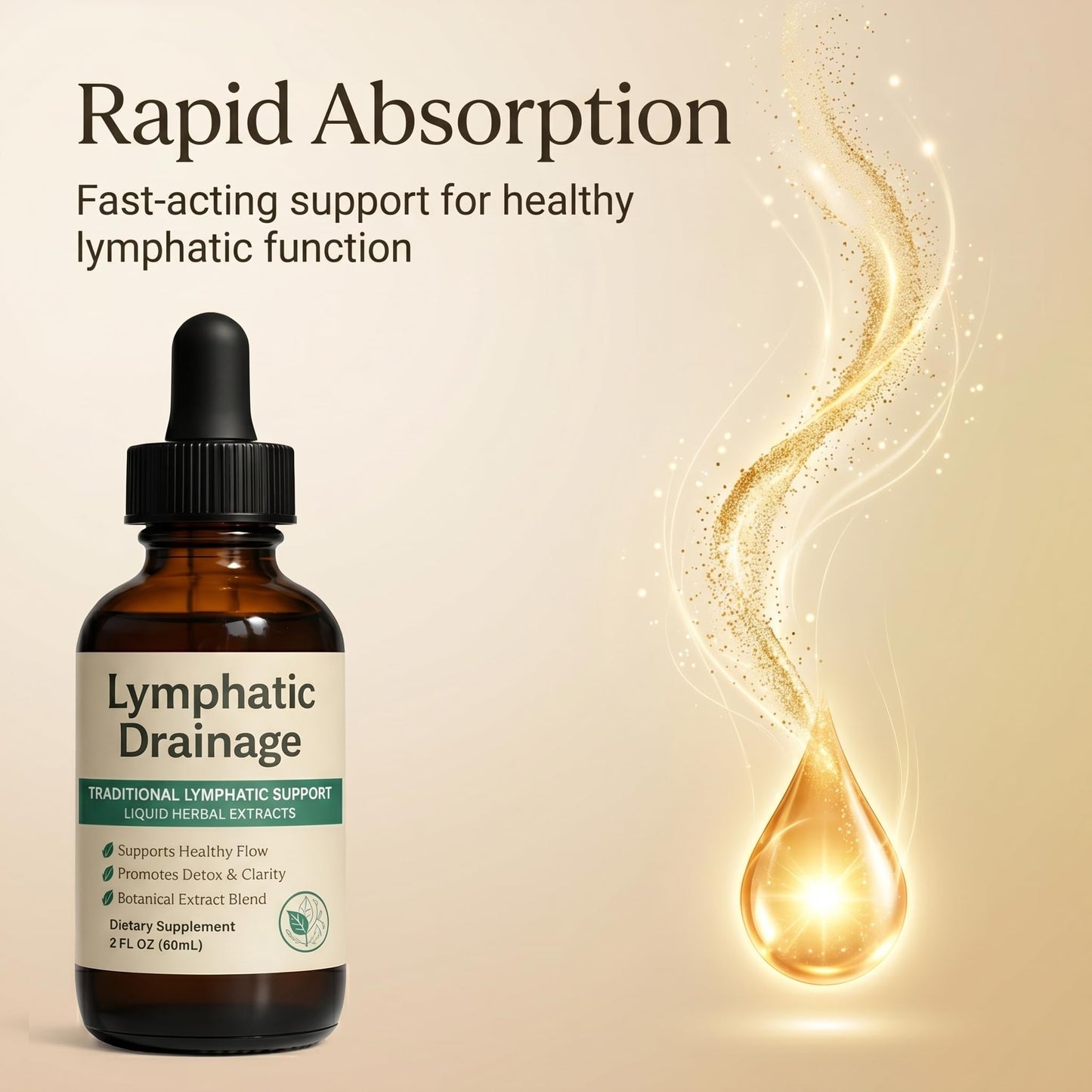 EYUTRD Lymphatic Drainage Drops,1200mg Herbal Blend with Elderberry & Echinacea Dandelion，– Supports Lymphatic Drainage, Immune System & Detox.2 fl.oz (1pcs) EYUTRD buy supplements Au