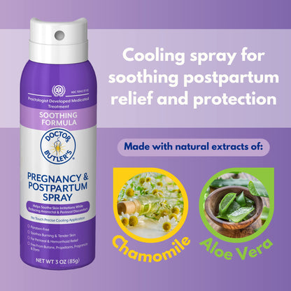 Doctor Butler's Pregnancy & Postpartum Spray - Perineal Spray and Hemorrhoid Treatment with Aloe and Chamomile, Pregnancy Support and Postpartum Essentials, Paraben Free (3oz) Doctor Butler'sBuy Supplements Australia