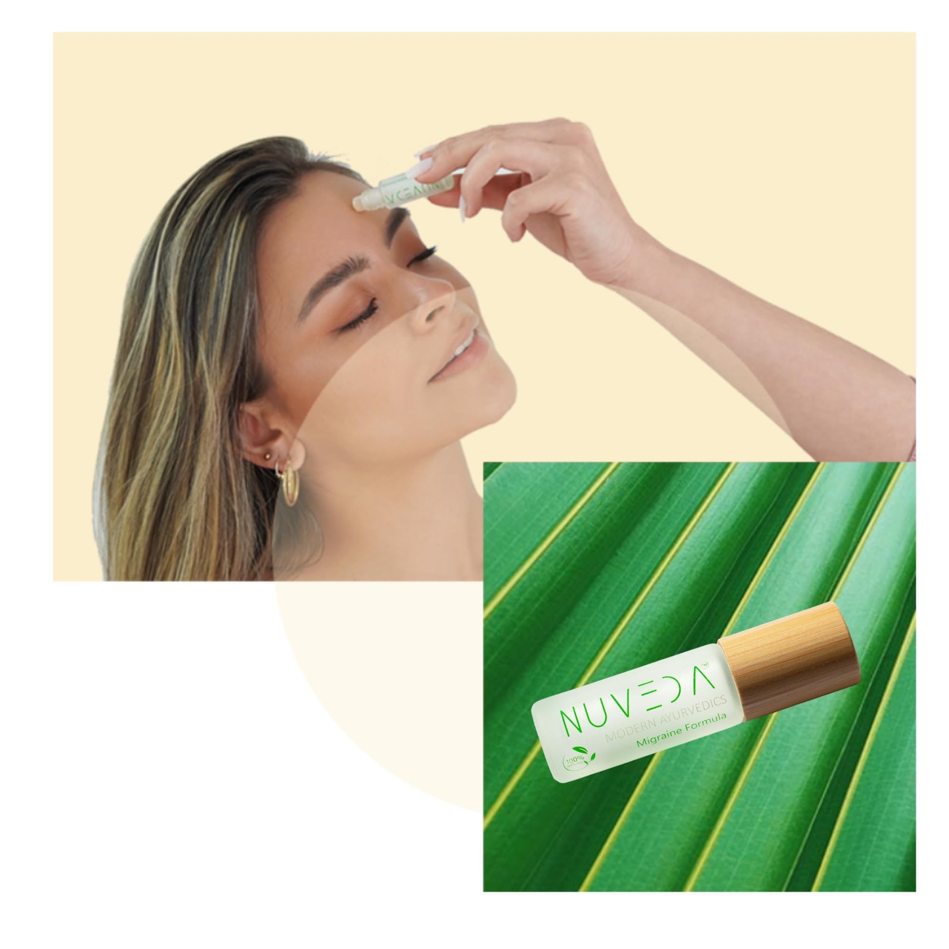 NUVEDA® Advanced Migraine Formula - All Natural Headache Stick | Modern Ayurvedic, Roll On Stick | Therapeutic Grade Essential Oil Aromatherapy | Made in USA NUVEDABuy Supplements Australia