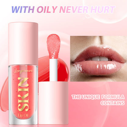 LANGMANNI Moisturizing Lip Oil,No-Sticky Lip Gloss Lip Balm Lip Care,Fruit Flavoured Lip Oil For Dry Lip's Moisturizing Hydrating And Nourishing ((Strawberry)) LANGMANNIBuy Supplements Australia