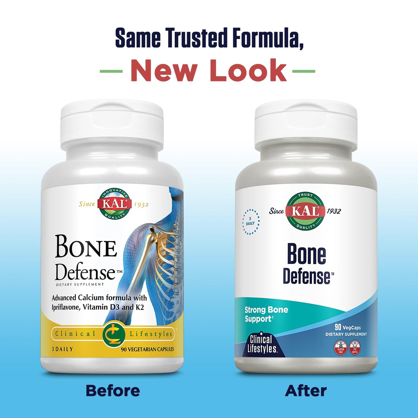 KAL Bone Defense | Healthy Bone Strength and Density Supplement | Calcium, Vitamin D3 and K2, Magnesium | 90ct, 30 Serv. KALBuy Supplements Australia