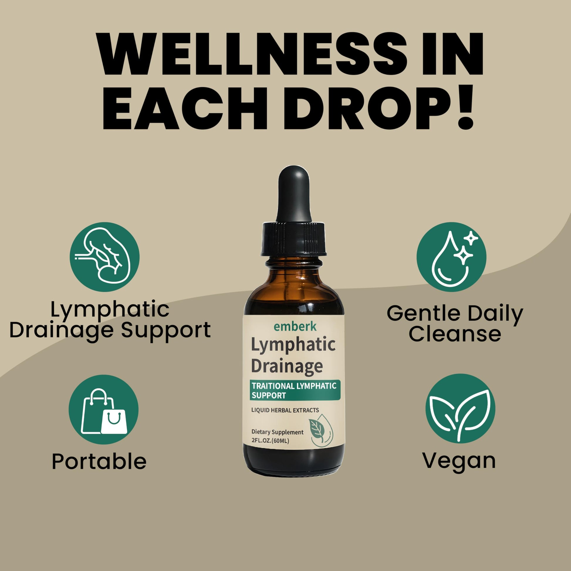 Lymphatic Drainage Drops, 2000mg Herbal Blend with Elderberry & Echinacea Dandelion，– Supports Lymphatic Drainage, Immune System & Detox 2 fl oz (2pcs) Generic buy supplements Au
