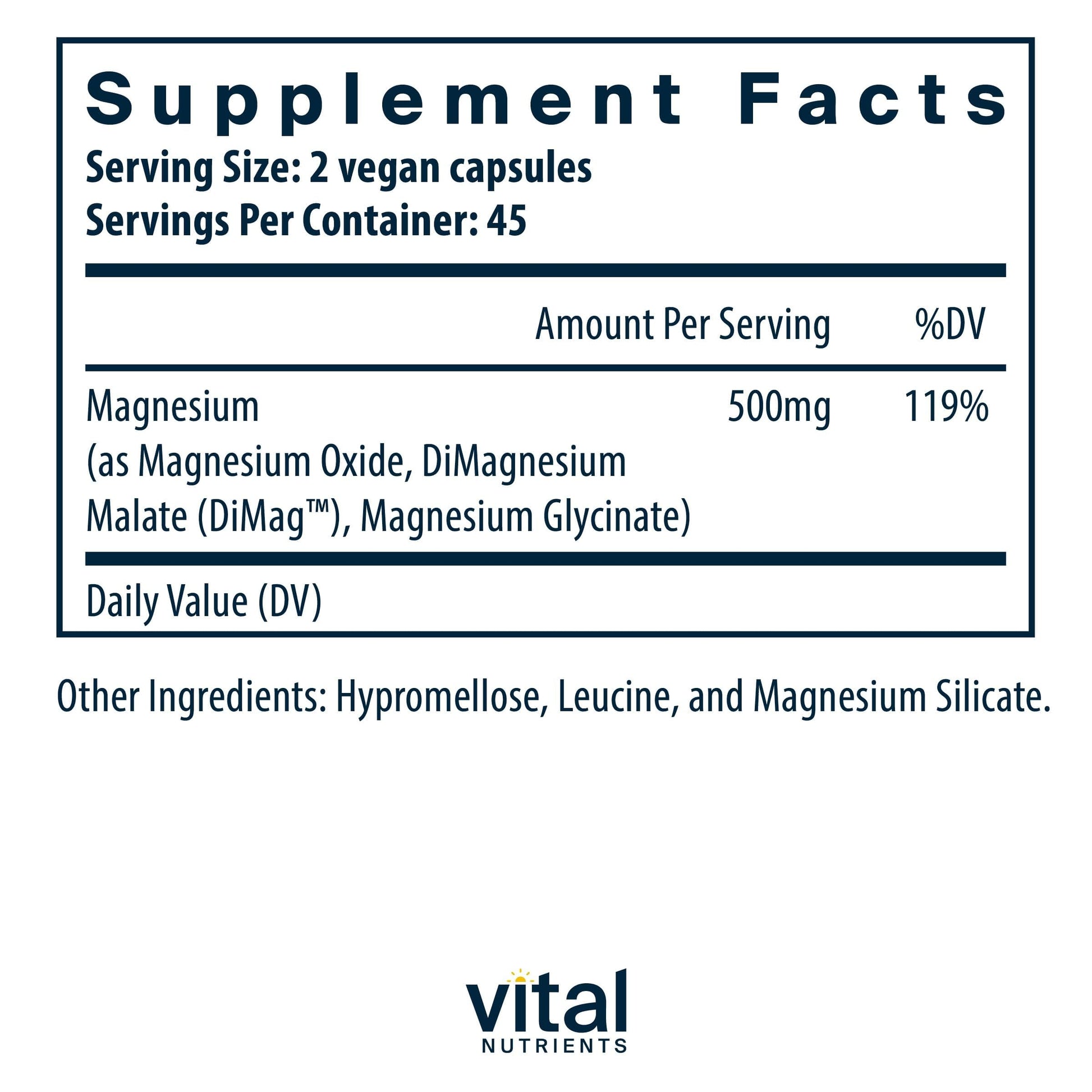 Vital Nutrients Triple Magnesium Complex Supplement | Vegan Magnesium Glycinate, Malate & Oxide 250mg | Easily Absorbed Magnesium Supplement for Stress, Muscle, Heart, Bone Support | 90 Capsules Vital NutrientsBuy Supplements Australia