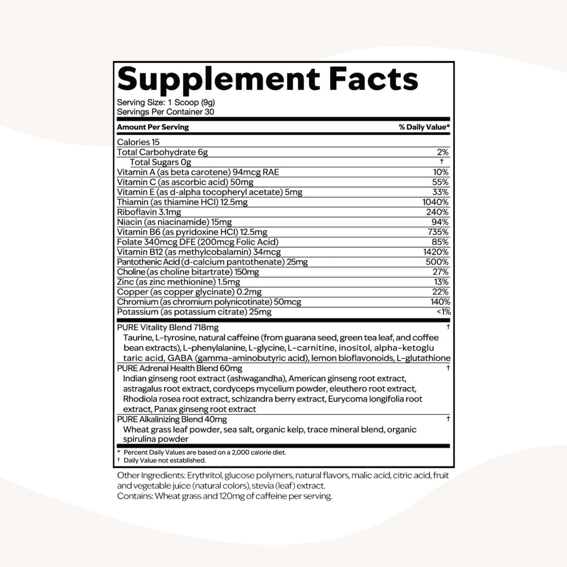 PURE Focus + Energy Tub Drink Mix | Natural Caffeine & Antioxidants from Botanicals | Supports Alertness, Clarity & Energy | Zero Sugar, No Artificial Sweeteners | 9.5 oz | Watermelon Flavor PUREBuy Supplements Australia