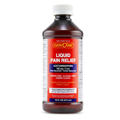 GeriCare Regular Strength Liquid Acetaminophen 160 mg, Pain Reliever, Fever Reducer, Aspirin & Alcohol Free, Cherry Flavored 16 Fl Oz (Pack of 2) GeriCareBuy Supplements Australia