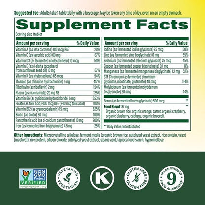 MegaFood One Daily Multivitamin for Women and Men, Immune Support Supplement with Real Food, Vitamin C & Vitamin B, Bone Health, Cellular Energy Metabolism, Vegetarian, Non-GMO, 90 Tablets MegaFood buy supplements Au