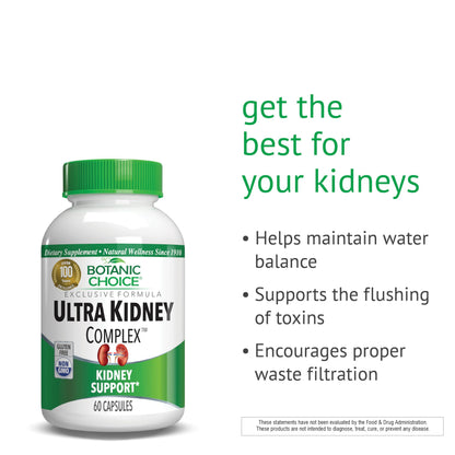 Botanic Choice Ultra Kidney Complex - Optimal Kidney Support with Milk Thistle, Green Tea & More- 60 Capsules Botanic ChoiceBuy Supplements Australia