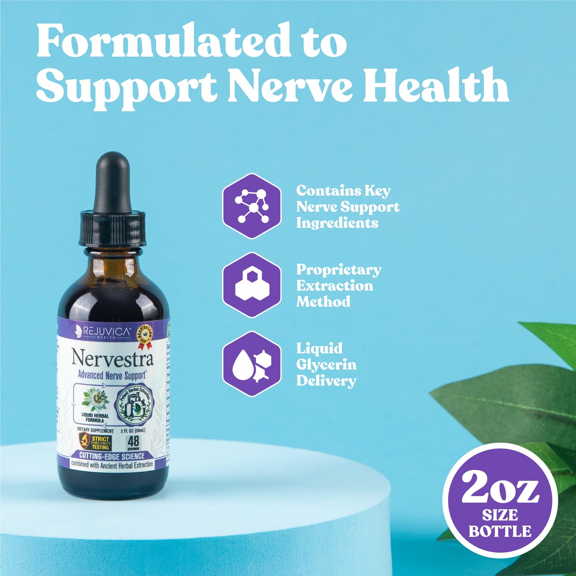 Nervestra - Nerve Health, with Alpha Lipoic Acid, to Bolster Nerve Health and Support Healthy Nerve Function - Alpha Lipoic Acid, Vitamin B6, White Willow Bark Turmeric Passionflower & More! Rejuvica HealthBuy Supplements Australia