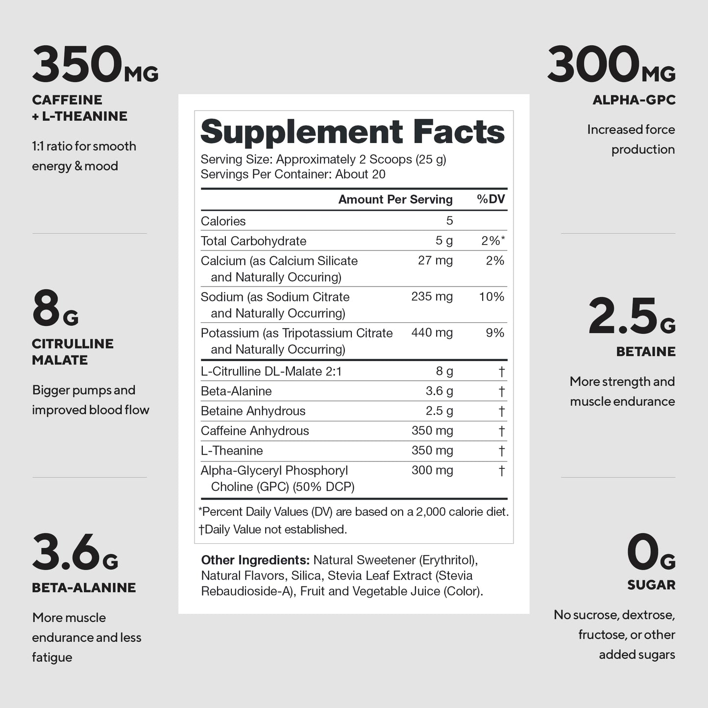 LEGION Pulse Pre Workout Supplement - All Natural Nitric Oxide Preworkout Drink to Boost Energy, Creatine Free, Naturally Sweetened,