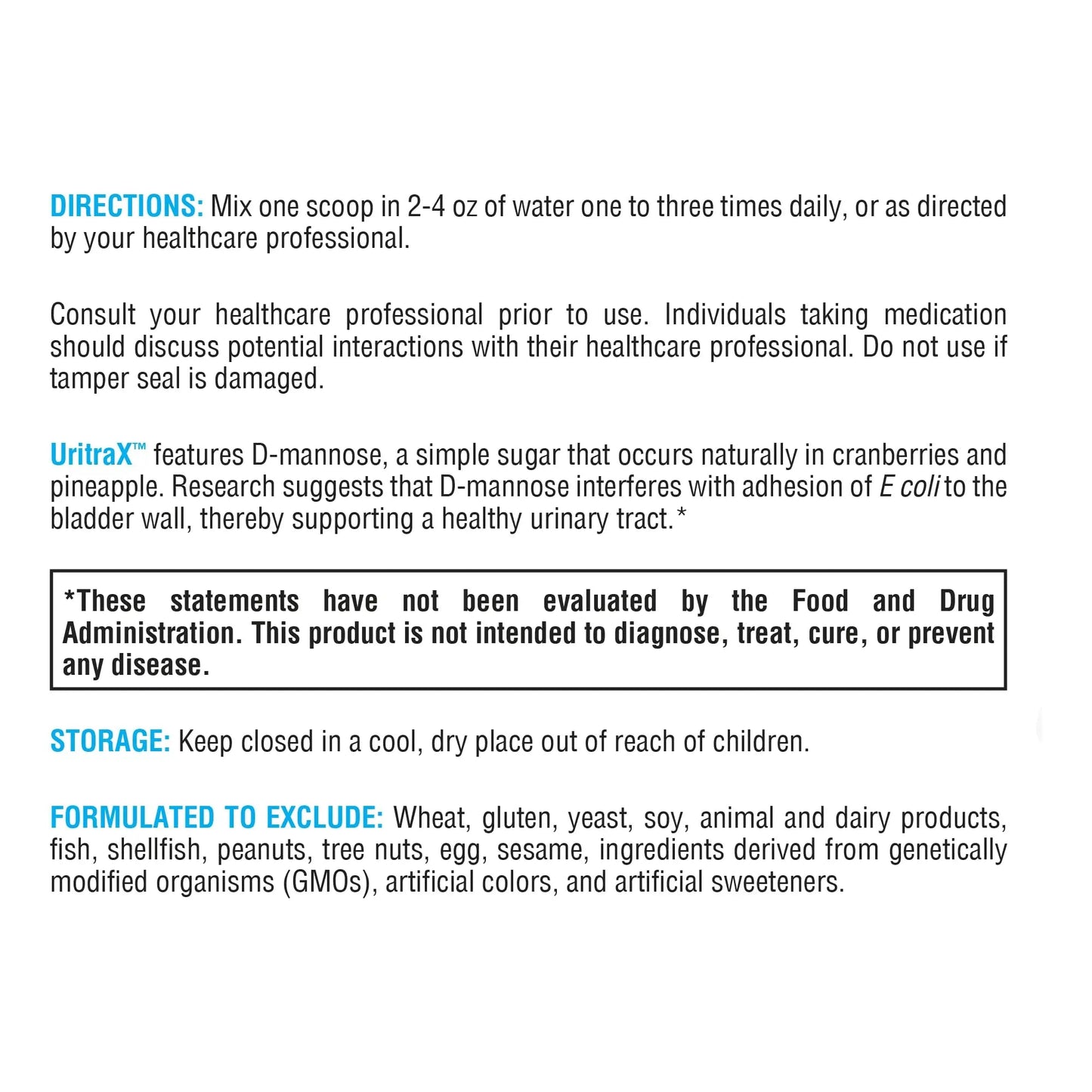 XYMOGEN UritraX - D Mannose Supplement for Urinary Tract and Bladder Health - D Mannose Powder - Health Supplements - Vegan, Gluten Free + Non GMO (1.66 oz) XYMOGENBuy Supplements Australia