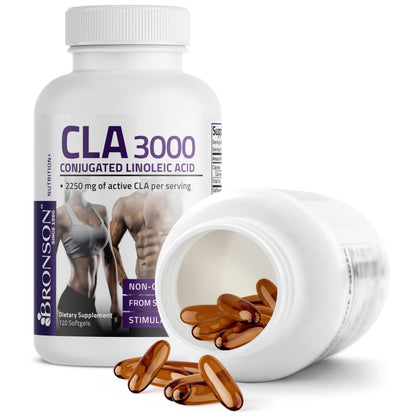 Bronson CLA 3000 Extra High Potency Supports Healthy Weight Management Lean Muscle Mass Non-Stimulating