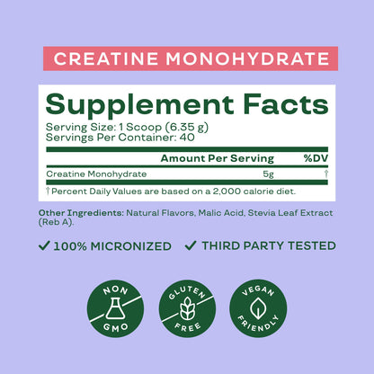 Bloom Nutrition Creatine Monohydrate Powder, 5g Micronized Creatine per Serving, Supports Muscle Recovery, Strength, Endurance, Pre or Post Workout, Gluten Free