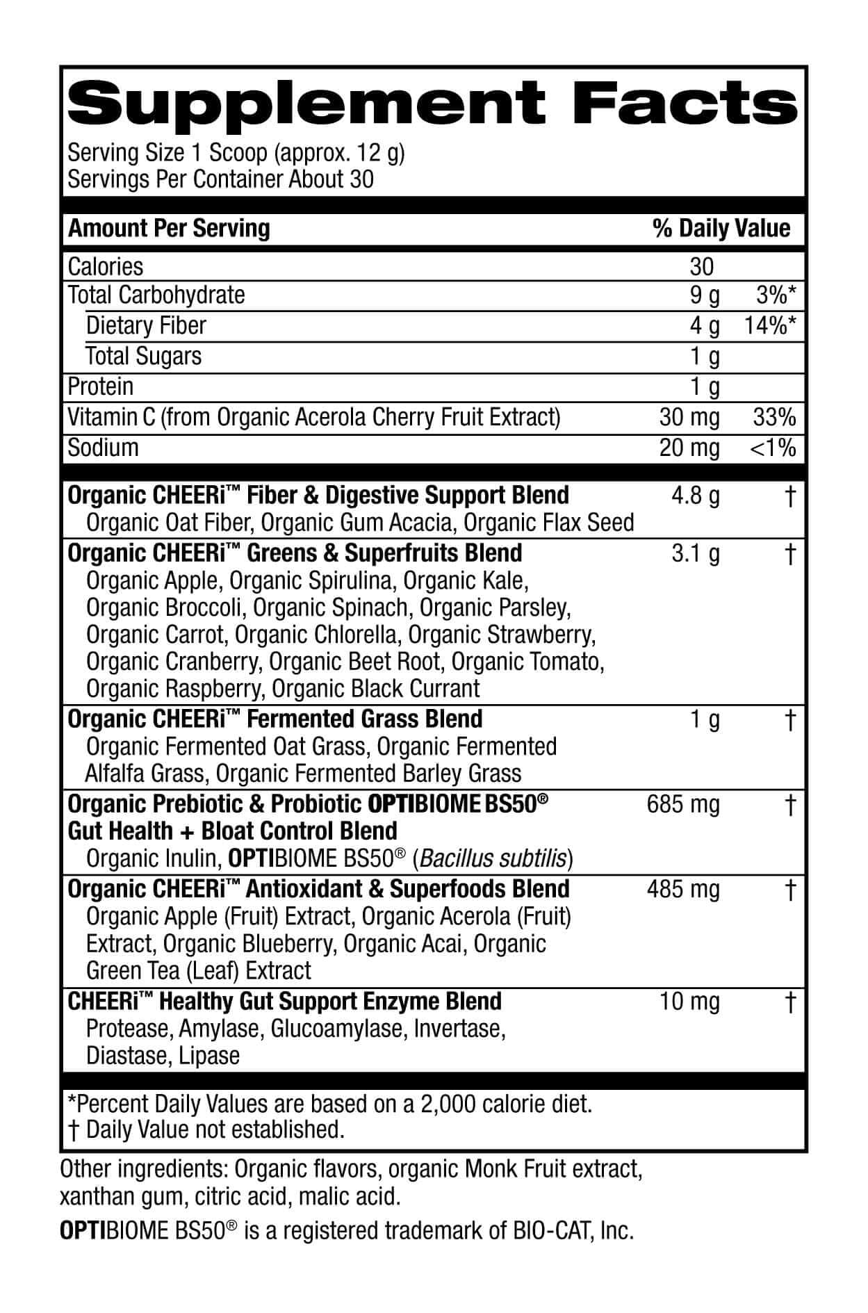 Cheerific Crisp Apple Greens Superfood Powder - 20+ Organic Superfoods + Prebiotic & Probiotics + More - Keto Friendly - Supports Positive Mood, Gut Health - Vegan, Gluten Free, Non-GMO - 30 Day Cheerific buy supplements Au