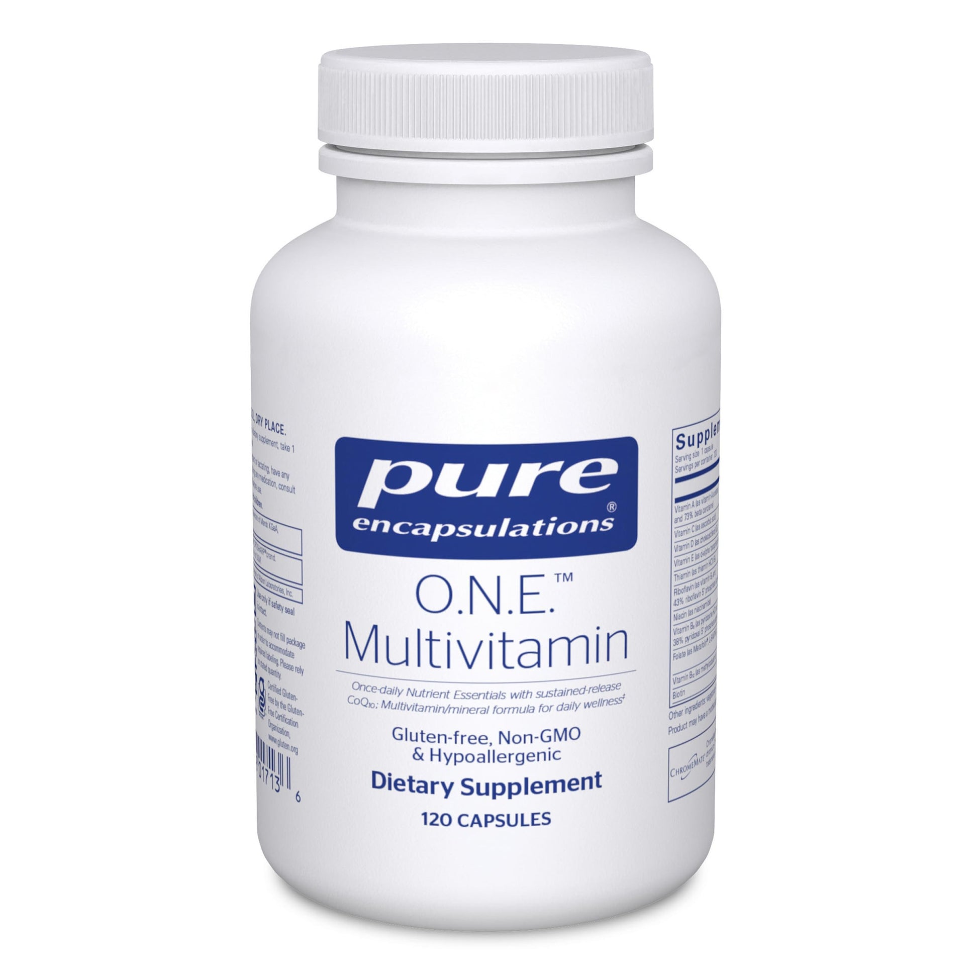 Pure Encapsulations O.N.E. Multivitamin - Once Daily Multivitamin with Antioxidant Complex Metafolin, CoQ10, and Lutein to Support Vision, Cognitive Function, and Cellular Health* - 120 Capsules Pure EncapsulationsBuy Supplements Australia