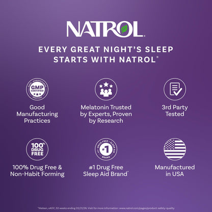 Natrol Sleep + Restore Magnesium Glycinate Blend Gummies with Melatonin 5mg - Calm Magnesium with GABA, Botanical Blend, Cherry Flavor, 60 Gummies NatrolBuy Supplements Australia
