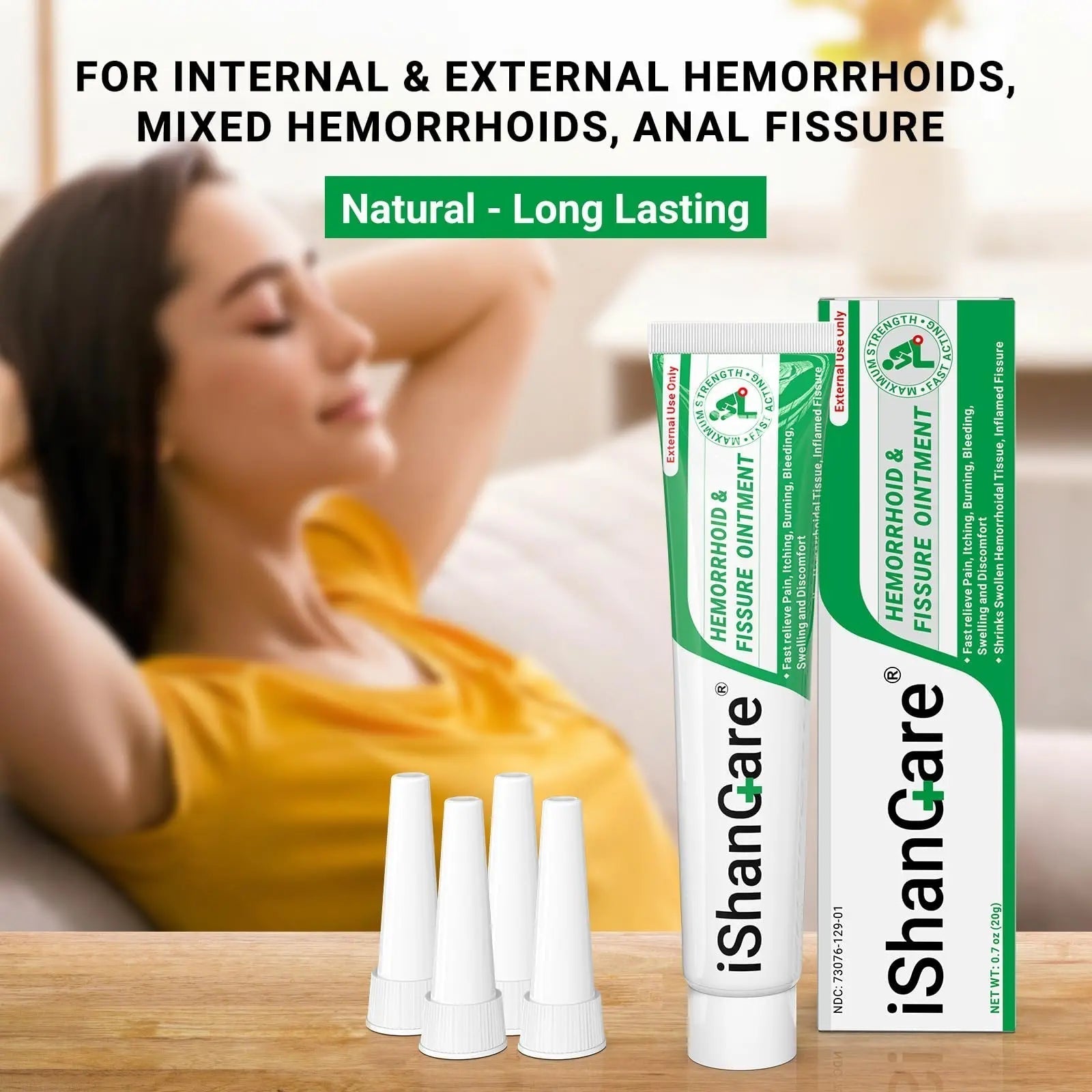 ishancare Hemorrhoid Cream, Hemorrhoid & Fissure Treatment Ointment Extra Strength, Relief Anal Pain, Itching, Bleeding, Swelling, Discomfort, Natural Herbs Fast Acting Ingredients, Contains Vitamin E ishancareBuy Supplements Australia