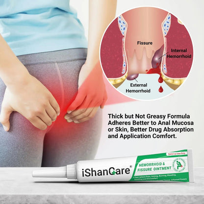 ishancare Hemorrhoid Cream, Hemorrhoid & Fissure Treatment Ointment Extra Strength, Relief Anal Pain, Itching, Bleeding, Swelling, Discomfort, Natural Herbs Fast Acting Ingredients, Contains Vitamin E ishancareBuy Supplements Australia